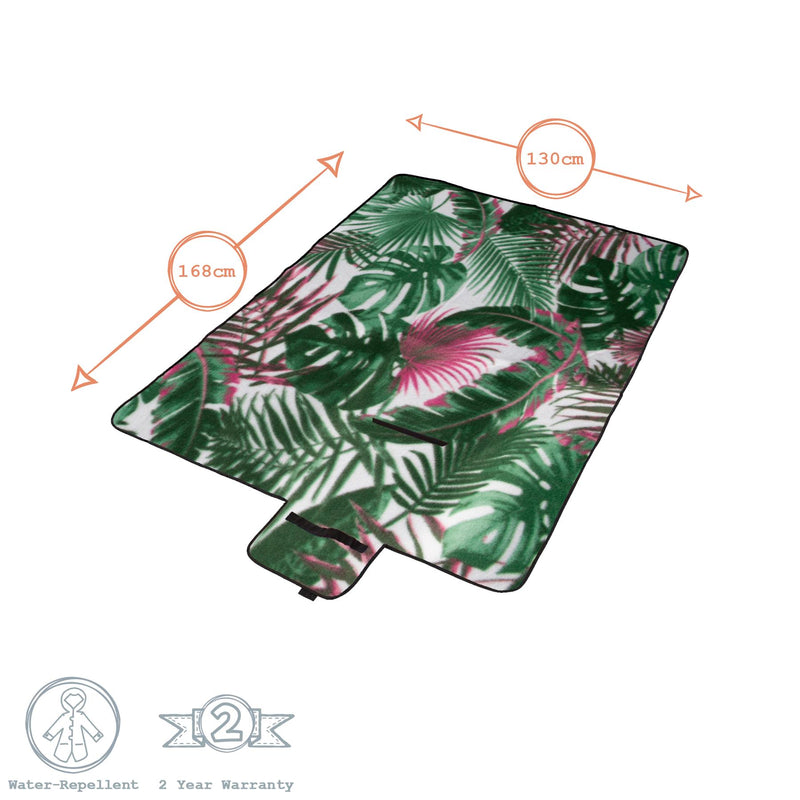 Nicola Spring Picnic Blanket - 130 x 168cm - Tropical