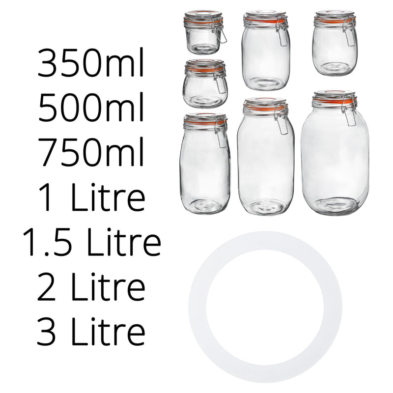 Argon Tableware Airtight Food Seals Glass Jars