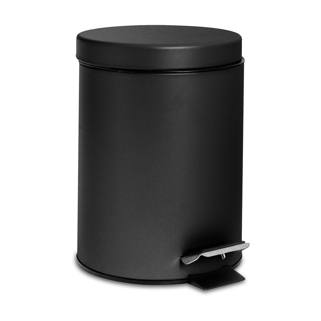 Harbour Housewares 3 Litre Bathroom Pedal Bin With Inner Bucket - Black Matt