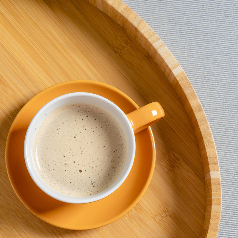 Argon Tableware Coloured Cappuccino Cup - Yellow - 250ml Overhead