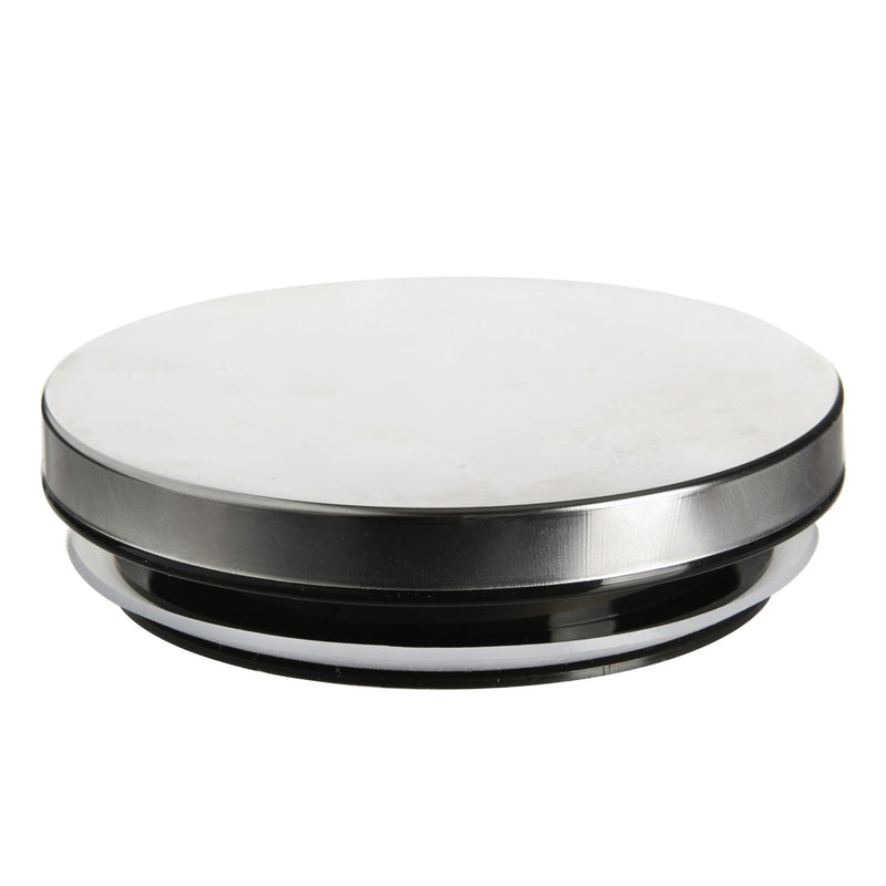 Argon Tableware Glass Storage Jar with Metal Lid - 1 Litre - Silver