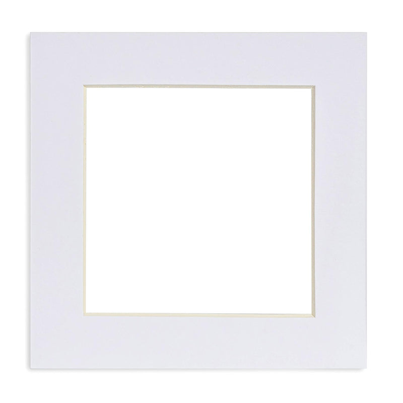 Nicola Spring Picture Mount for 8 x 8" Frame | Photo Size 6 x 6" - White