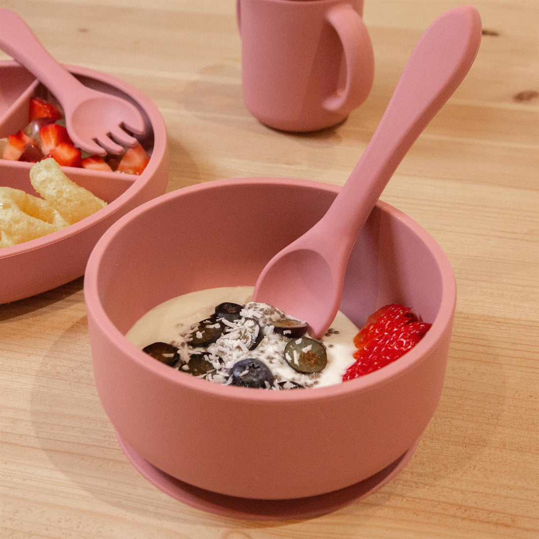Baby Silicone Suction Bowl with Lid