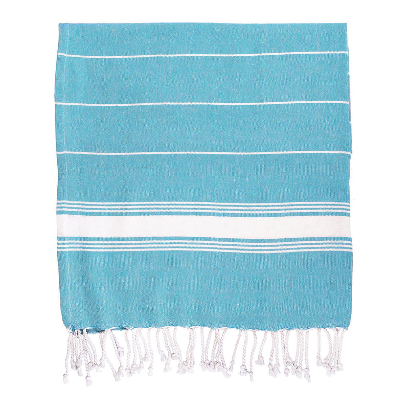 Nicola Spring Turkish Beach Towel - Light Blue
