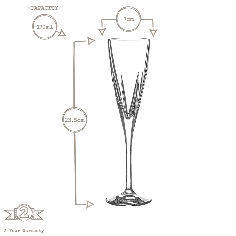 RCR Crystal Fusion Champagne Flute - 170ml