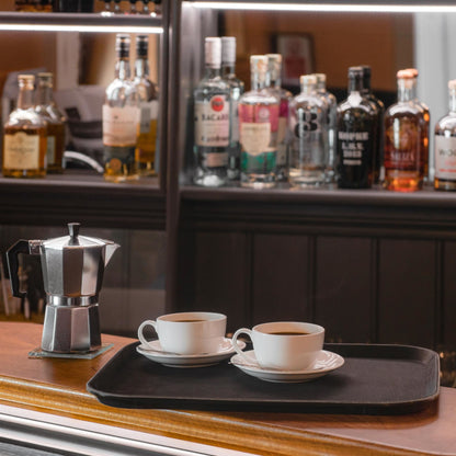 Black 66cm x 45.5cm Rectangle Non-Slip Serving Tray