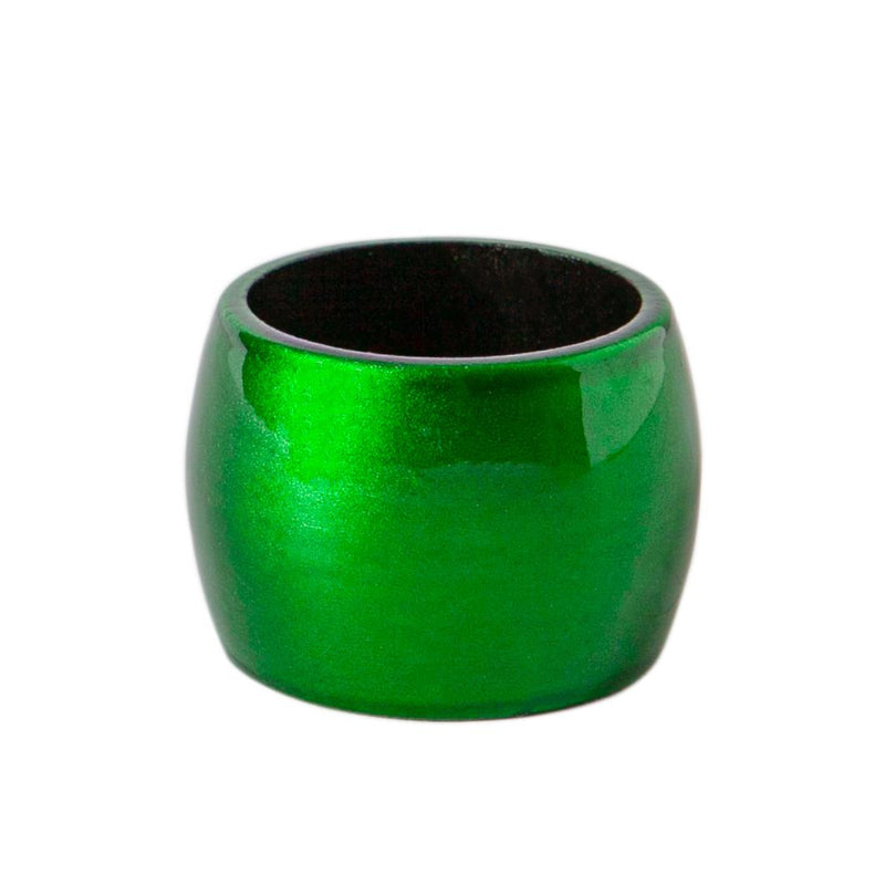Argon Tableware Metallic Napkin Ring - 4.5cm - Green