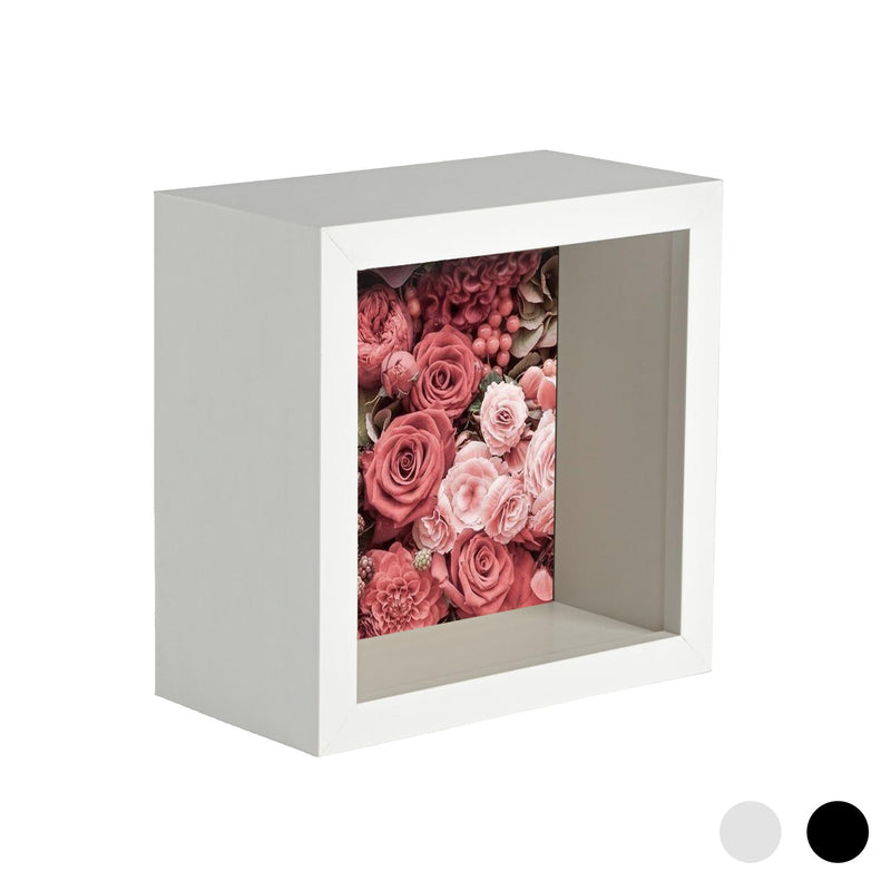 Nicola Spring Deep Box Photo Frame - 4 x 4 - White