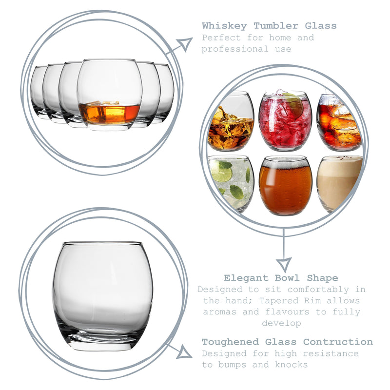 Argon Tableware Tondo Juice Tumbler Glass - 405ml