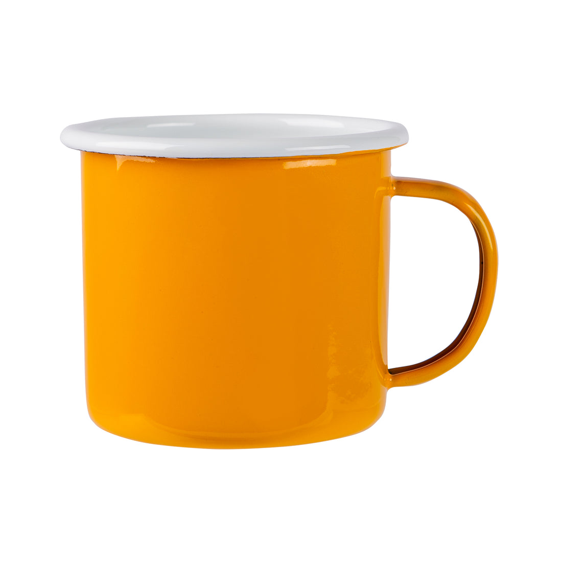 Coloured Enamel Mug - 375ml - Yellow