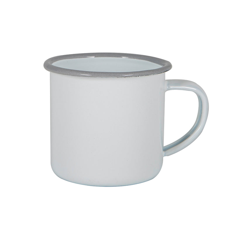 Argon Tableware White Enamel Espresso Cup - 130ml - Grey