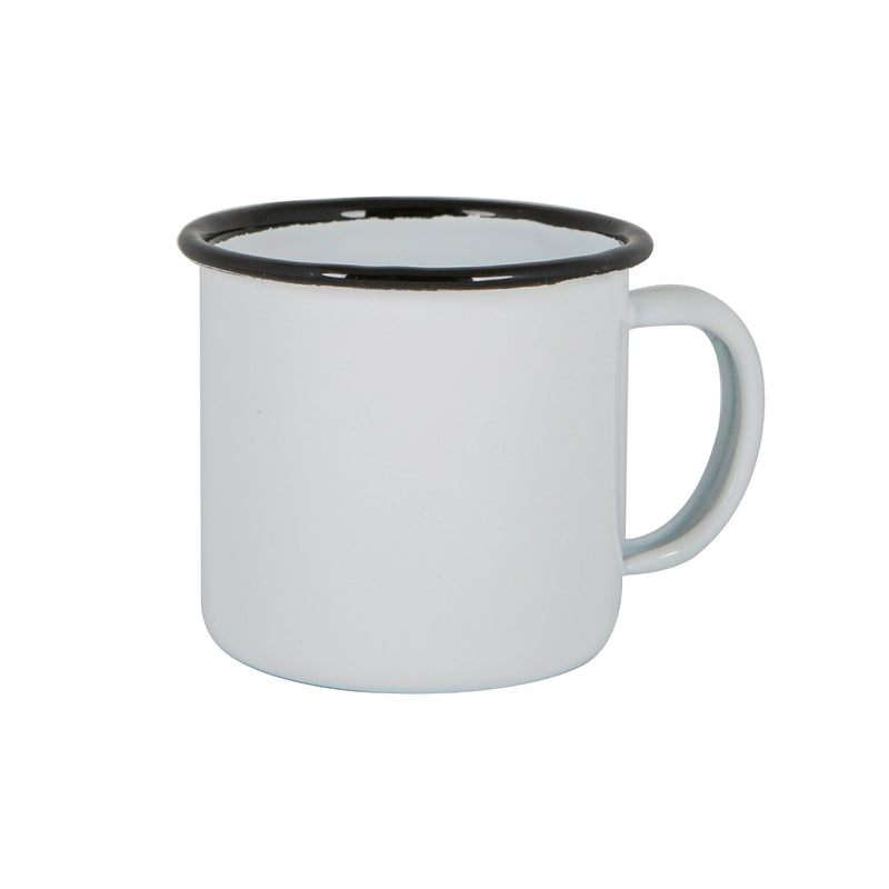Argon Tableware White Enamel Espresso Cup - 130ml - Black