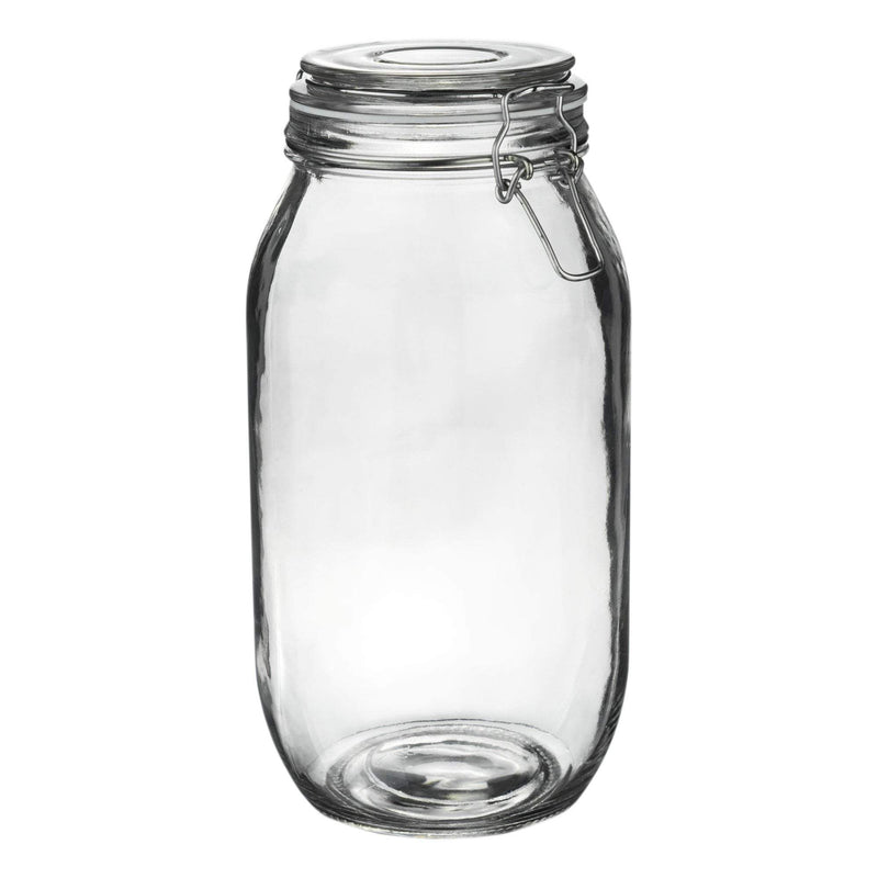 Argon Tableware Glass Storage Jar - 2 Litre - White Seal