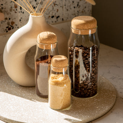Glass Storage Bottle with Cork Lid - 180ml
