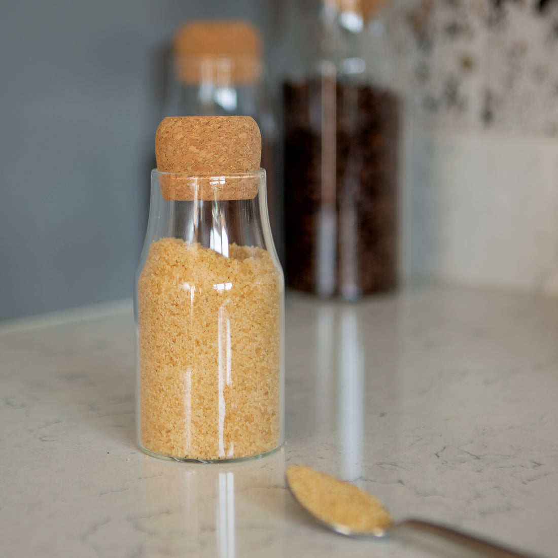 Glass Storage Bottle with Cork Lid - 180ml