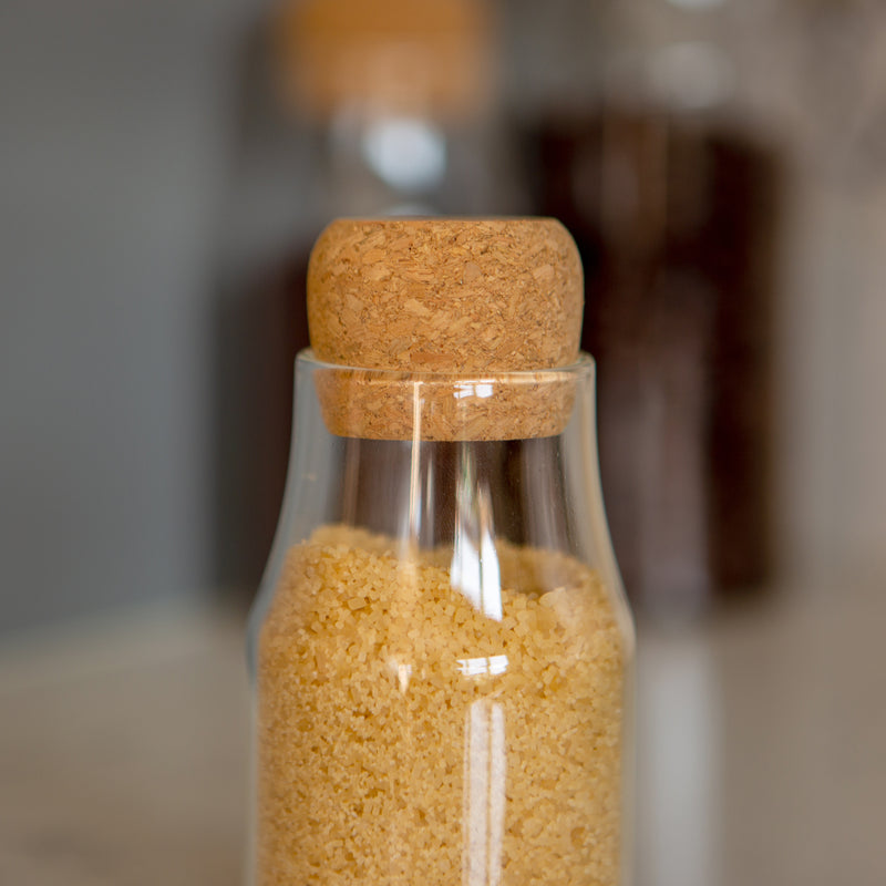 Glass Storage Bottle with Cork Lid - 180ml