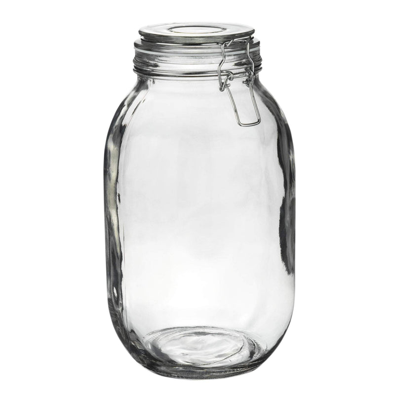 Argon Tableware Glass Storage Jar - 3 Litre - White Seal