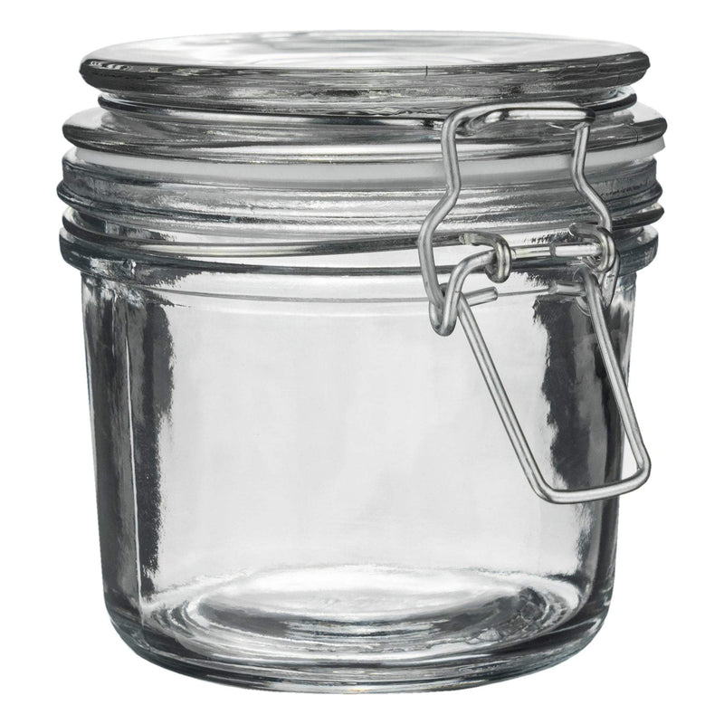Argon Tableware Glass Storage Jar - 350ml - White Seal