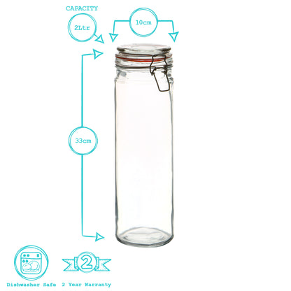 Argon Tableware Glass Storage Jar - 2050ml