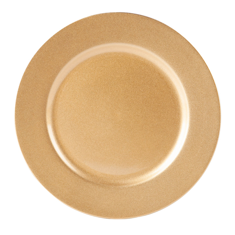 Argon Tableware Single Charger Plate - Decorative Under-plate - 33cm - Gold