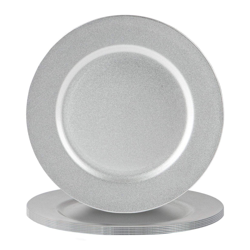 Argon Tableware Single Charger Plate - Decorative Under-plate - 33cm - Silver
