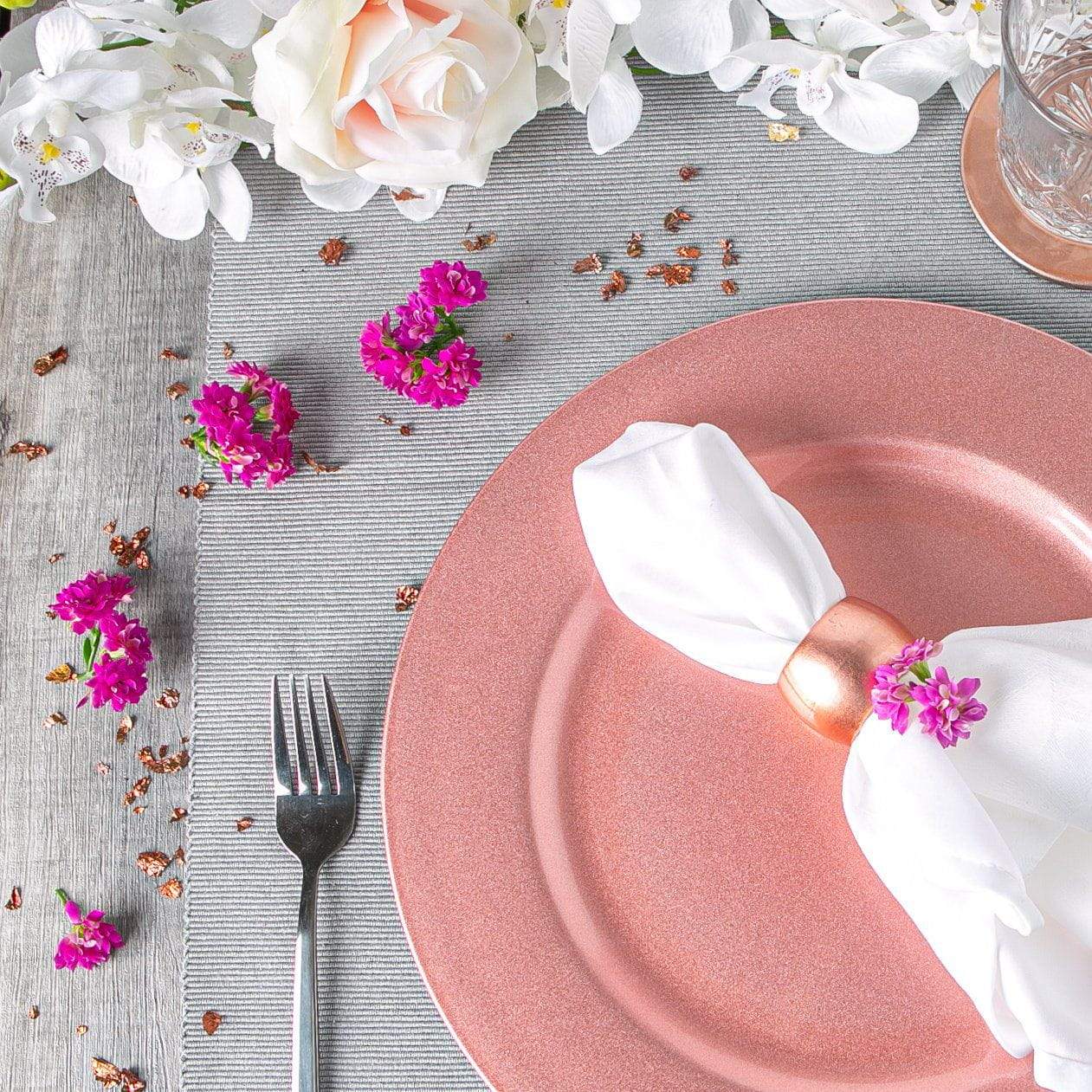 Metallic Charger Plate - 33cm - Rose Gold