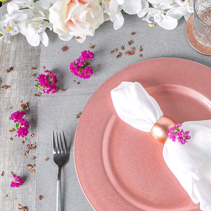 Metallic Charger Plate - 33cm - Rose Gold
