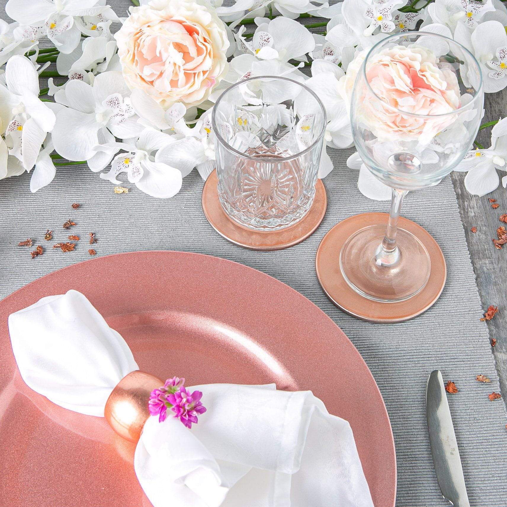 Metallic Charger Plate - 33cm - Rose Gold