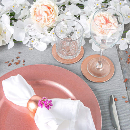 Metallic Charger Plate - 33cm - Rose Gold