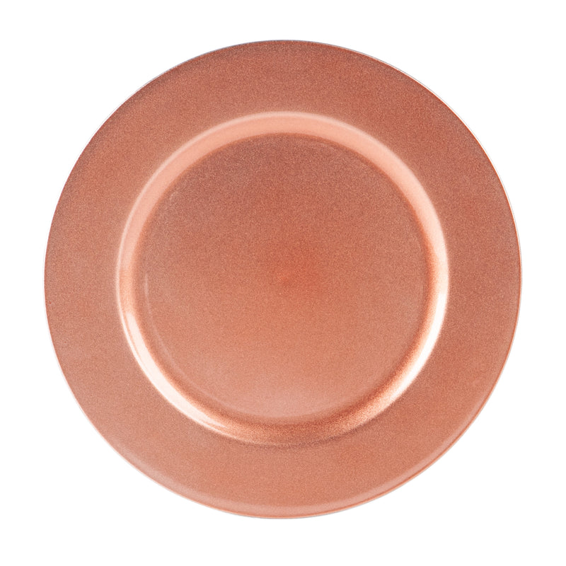 Argon Tableware Single Charger Plate - Decorative Under-plate - 33cm - Rose Gold