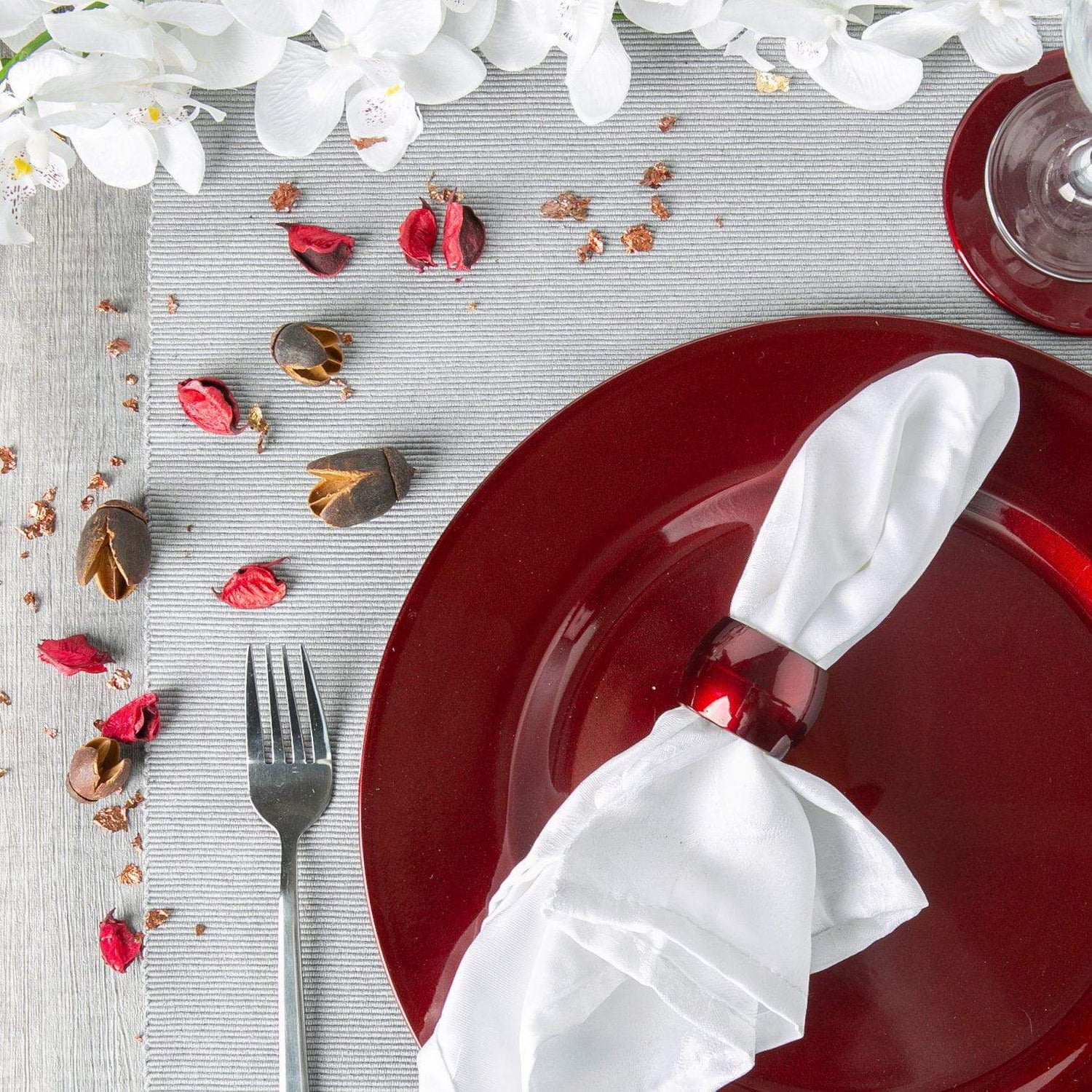 Metallic Napkin Ring - 4.5cm - Dark Red