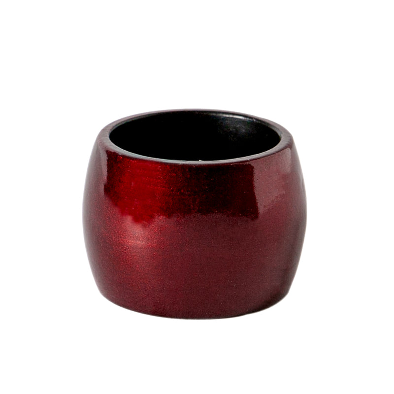 Argon Tableware Single Napkin Ring - Table Decorations Cloth Holder - 4.5cm - Dark Red