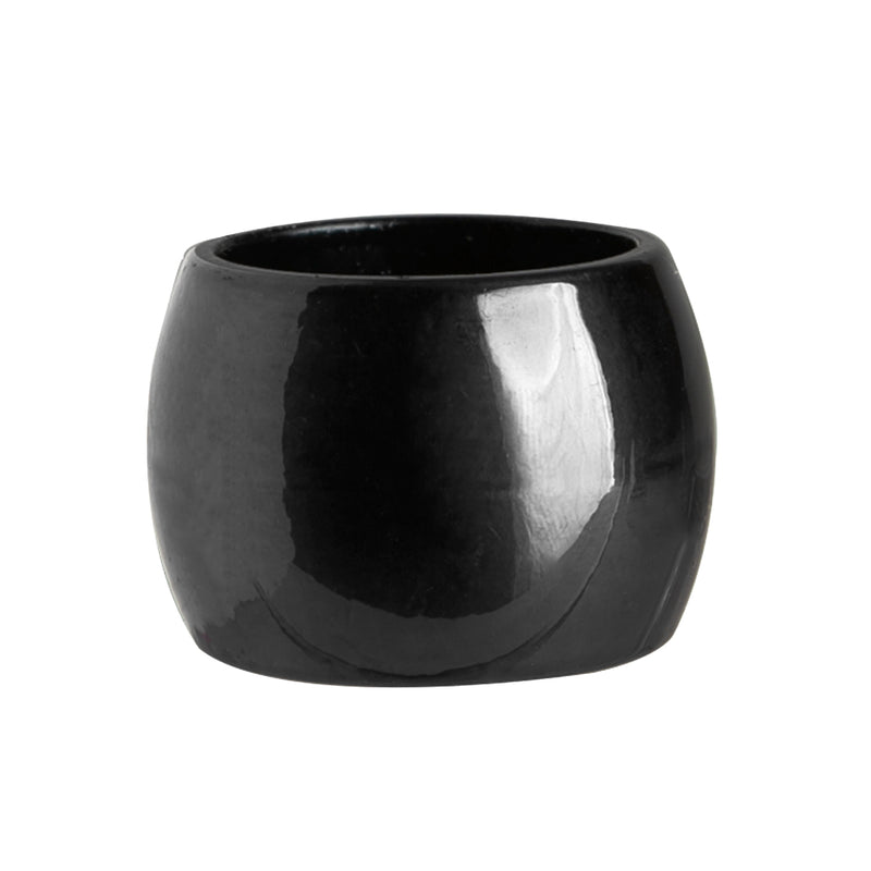 Argon Tableware Metallic Napkin Ring - 4.5cm - Black