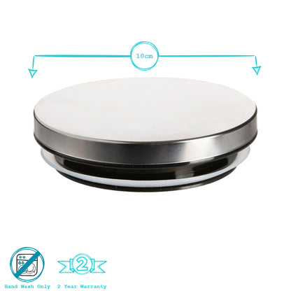 Metal Storage Jar Lid - 10cm - Silver