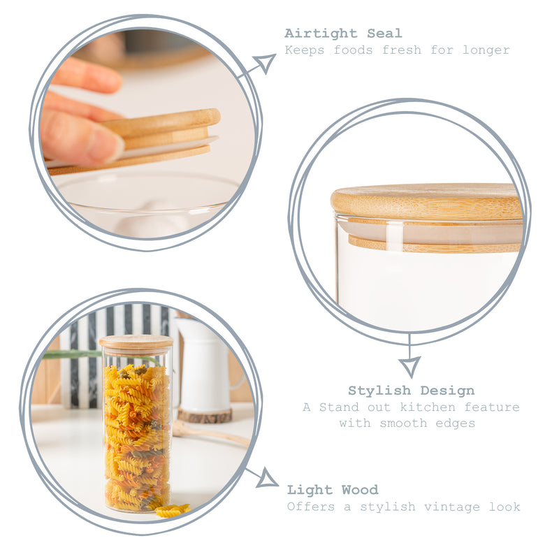 Argon Tableware Plain Wooden Storage Jar Lid