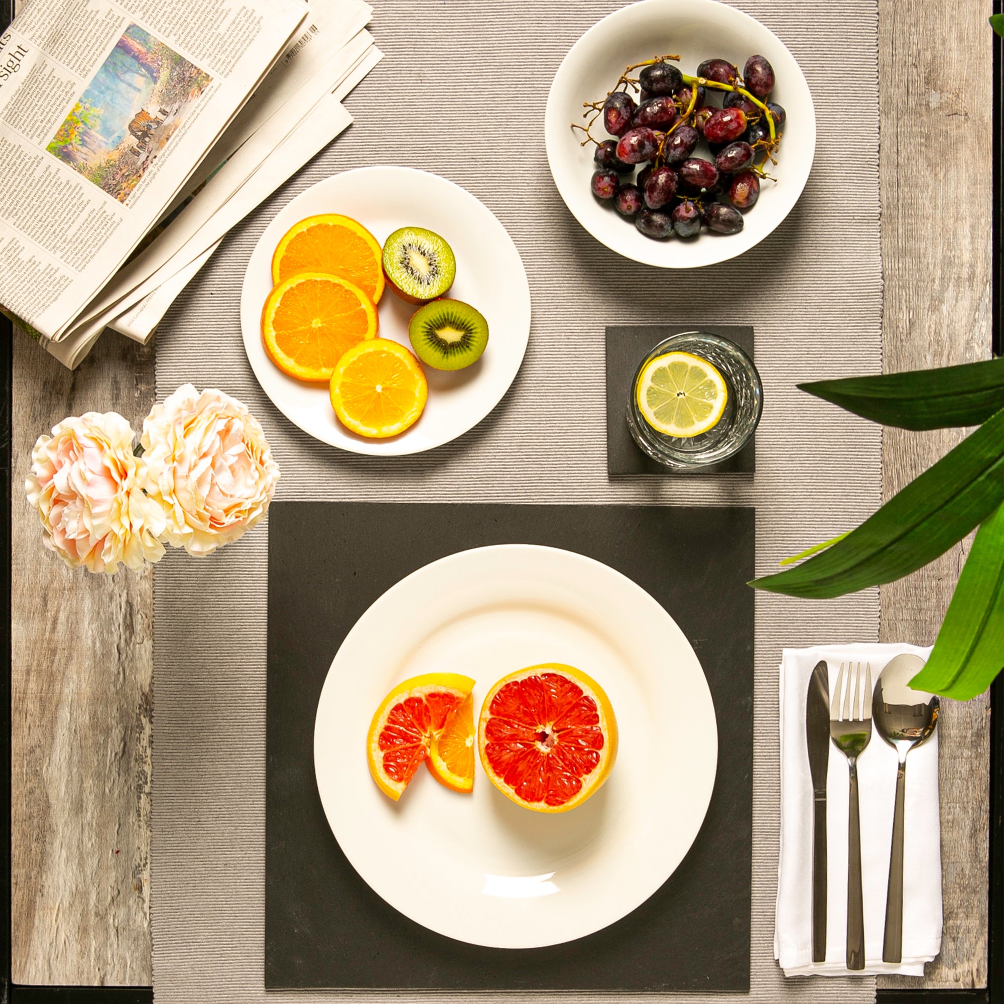 Linea Square Slate Placemat - 33cm