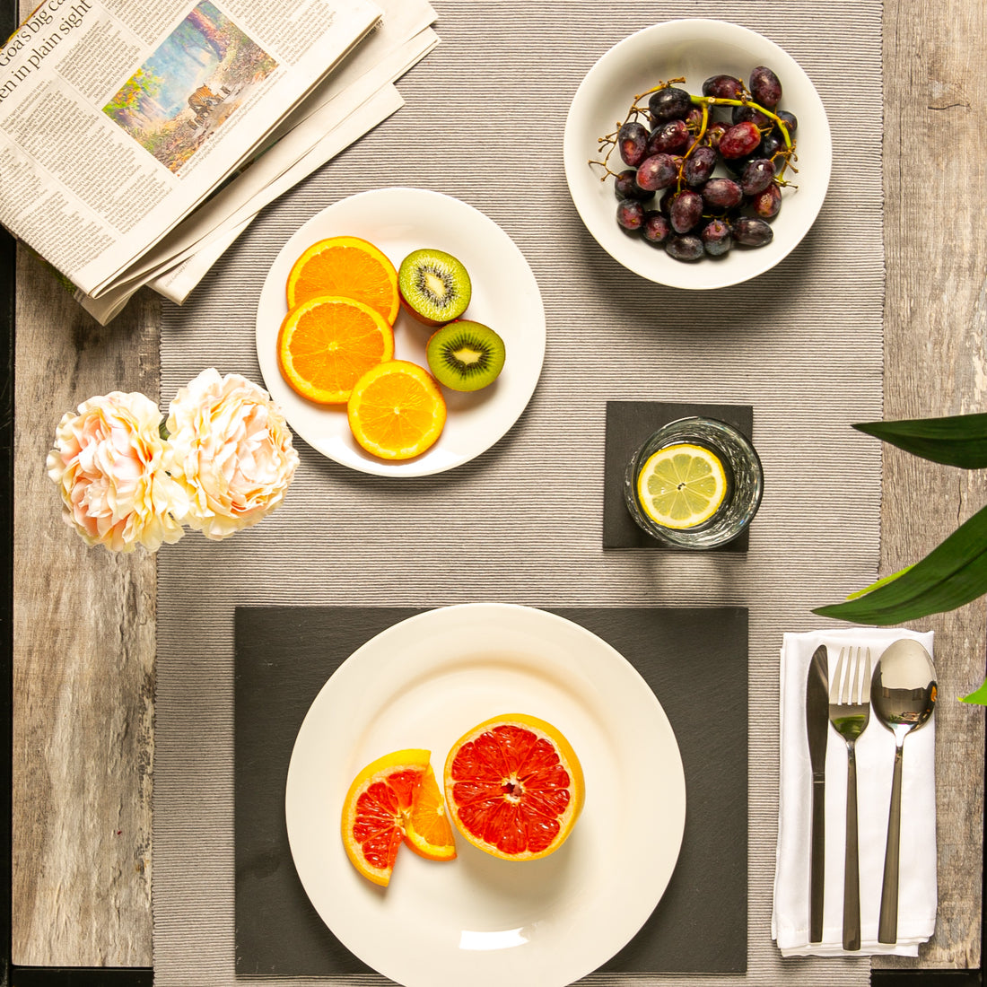 Linea Rectangular Slate Placemat - 35 x 25cm