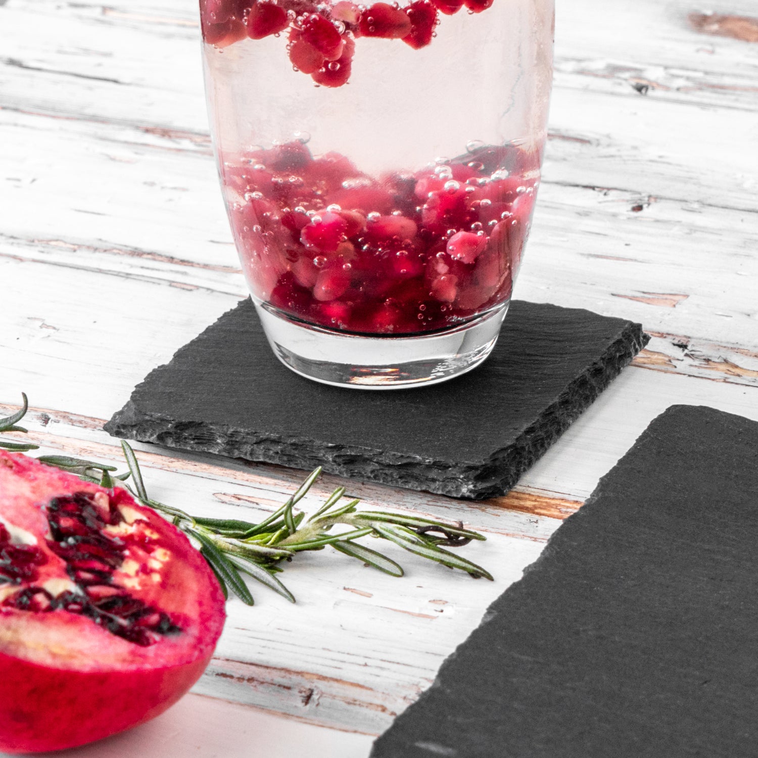 Argon Tableware Square Natural Slate Drinks Coaster