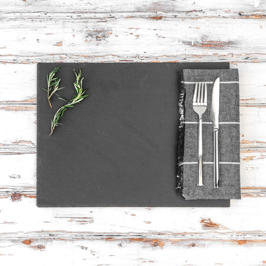 Argon Tableware Rectangular Natural Slate Placemat and Platter