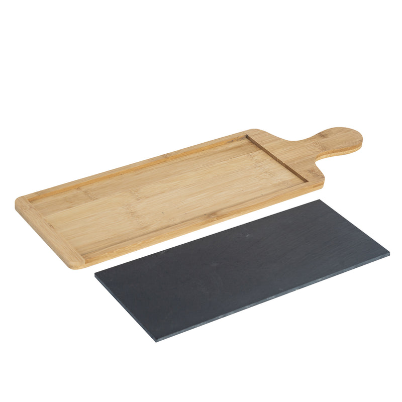 Argon Tableware Slate Bamboo Food Serving Board