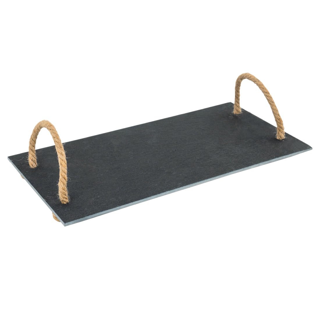 Argon Tableware Slate Serving Tray with Vintage Rope Handles