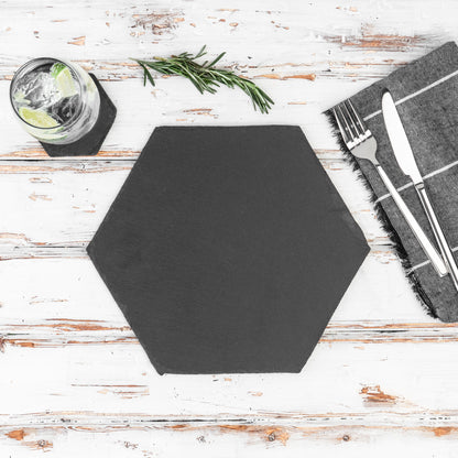 Argon Tableware Hexagon Natural Slate Drinks Coaster