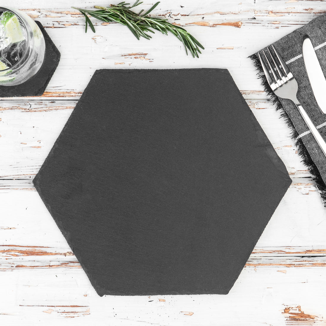 Argon Tableware Hexagon Natural Slate Placemat