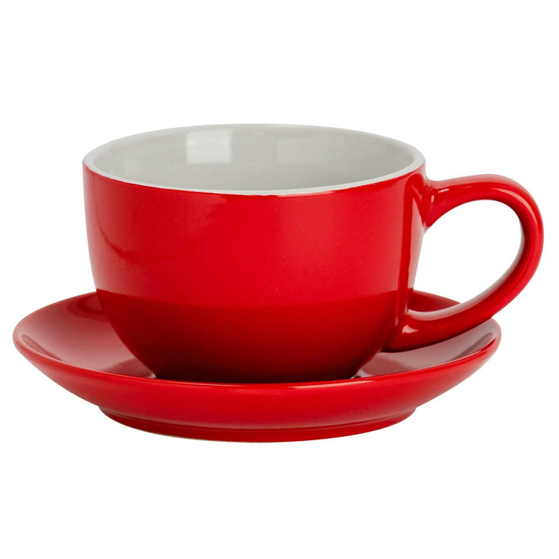 Argon Tableware Coloured Saucer for Cappuccino Cup - Red - 14cm