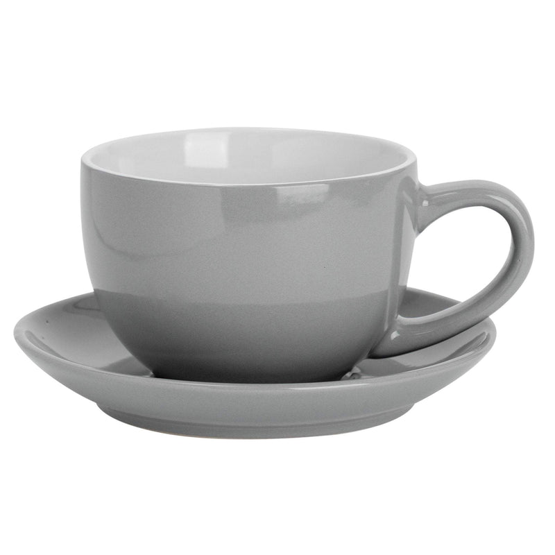 Argon Tableware Coloured Cappuccino Cup - Grey - 250ml