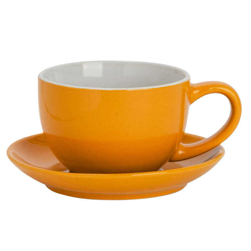 Argon Tableware Coloured Saucer for Cappuccino Cup - Yellow - 14cm
