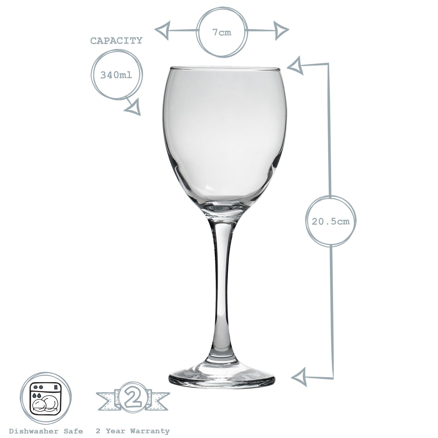Argon Tableware Classic Red Wine Glasses - 340ml - Pallet of 1512
