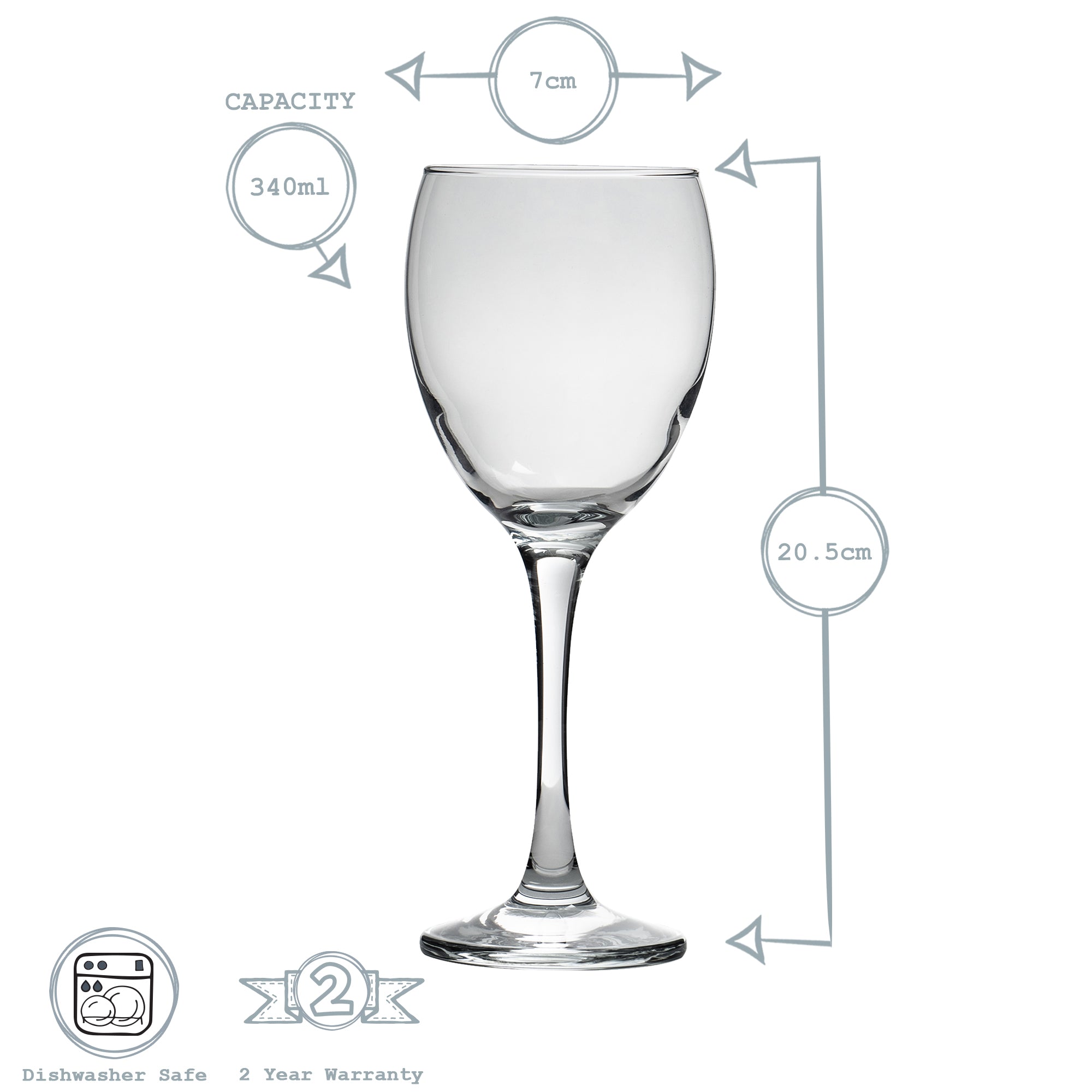Argon Tableware Classic Red Wine Glasses - 340ml - Pallet of 1512