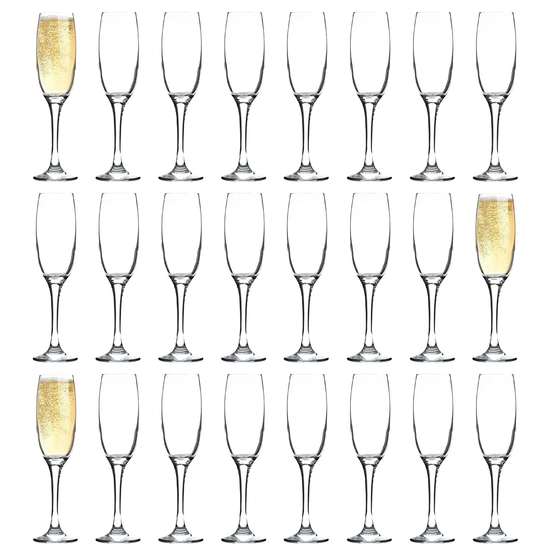 220ml Classic Glass Champagne Flute - Pallet of 1920 - By Argon Tableware