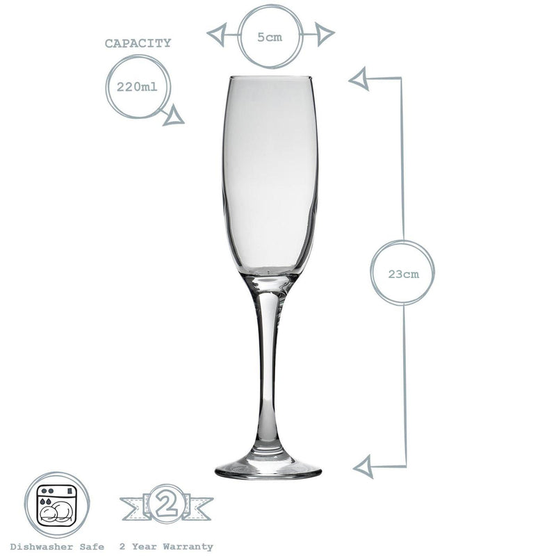 Argon Tableware Classic Champagne Flute - 220ml